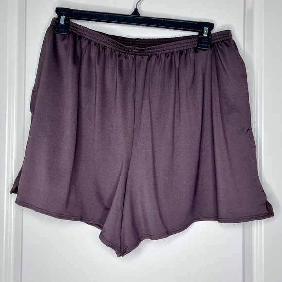 GABAR Swimwear Chlorine Resistant Brown Swim Shorts with Pockets Plus Size 22W - Picture 1 of 16